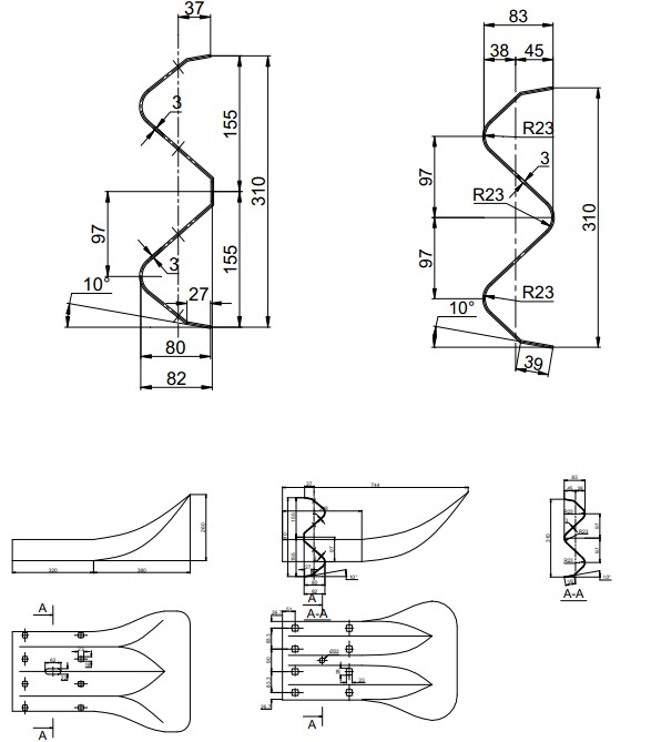 15 Formstations-Leitplanken-Rolle, die Maschine für Landstraßen-Leitschiene TW-W312 bildet