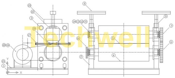 kundenspezifisches Aluminium-Prägungsmaschine TW-SEM1250 der Prägewalze-42CrMov