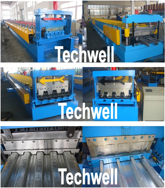 Stahlkonstruktions-Boden Decking-Platten-Rolle, die Maschine mit PLC-Kontrollsystem bildet
