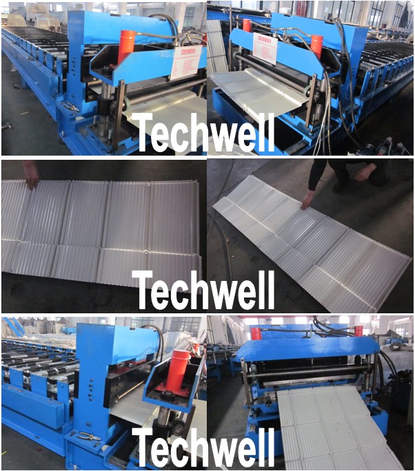 Unbedeutende Metalldachplatte-Rolle, die Maschine mit 18 Formstationen bildet