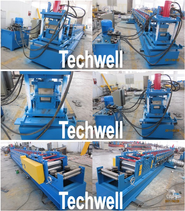 15Kw Kohlenstoffstahl C Purlin-Rolle, die Maschine für c-Purlin-Stahlkonstruktion bildet