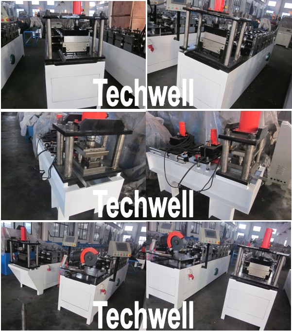 0,4 - 1.0mm Stahlwand-Winkel-Rolle, die Maschine mit 60mm Achsen-Durchmesser bildet