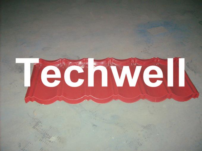 Gewohnheit 0,3 - 0.7mm Fliesen-Rolle, die Maschine mit doppelter Presse-Form und hydraulischem Ausschnitt bildet