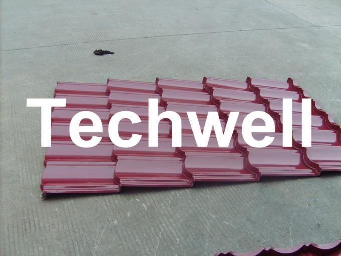 Gewohnheit 0,3 - 0.7mm Fliesen-Rolle, die Maschine mit doppelter Presse-Form und hydraulischem Ausschnitt bildet