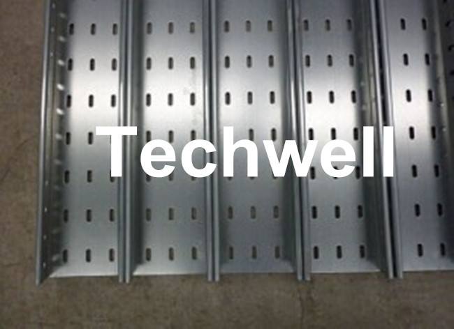 2.0mm galvanisierten die Stahlkabel-Behälter-Rolle, die Maschine mit Panasonic PLC-Touch Screen, Kettengetriebe bildet