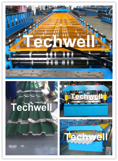 0,3 - 0.8mm Material-Stärke-Farbstahldach-Rolle, die Maschine TW-RWM bildet