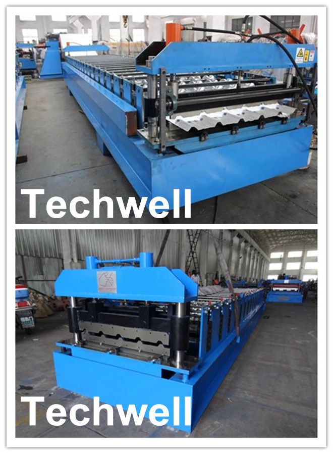 Deckungs-Wand walzen die Formung der Maschine für die Formung von Stärke 0.3-0.8mm, 18 Stations-Rollen-Stände kalt