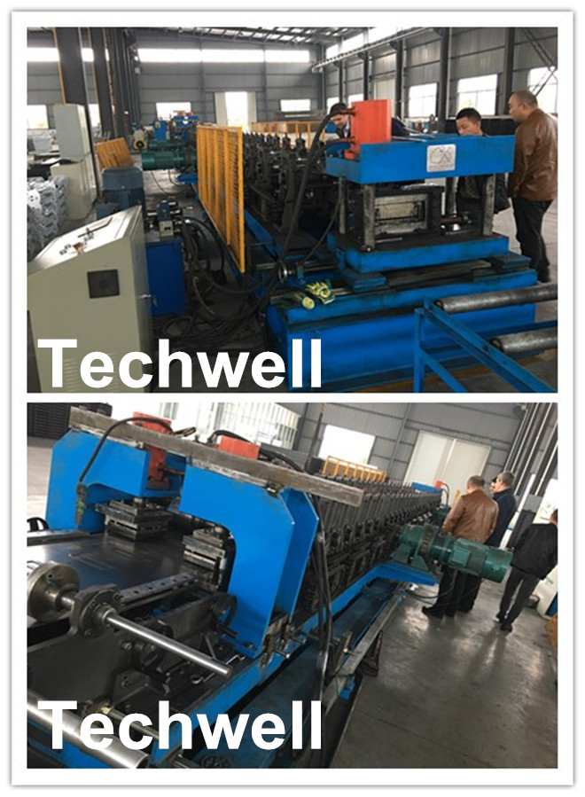 15 Kilowatt, die Leistungsstärke bilden, walzen die Formung der Maschine für das Produzieren von Stahlkabel-Behälter-Profil-Blättern kalt