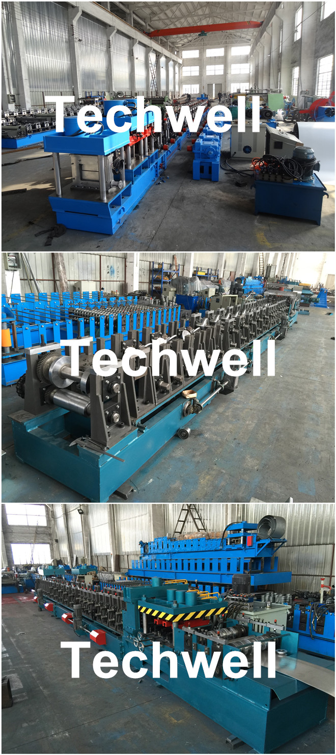 Hydraulische Form Purlin-Rolle des Ausschnitt-14 der Stations-C, die Maschine mit nach- Ausschnitt bildet