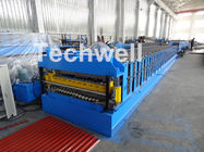 18 Forming Stations Roof Panel Roll Forming Machine , Double Sheet Roll Forming Machine