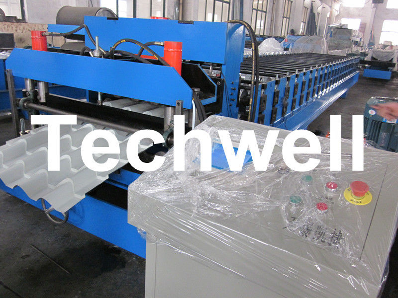 Manuelle, automatische Art Farbstahlfliesen-Rolle, die Maschine mit Achse der hohen Qualität 45# bildet