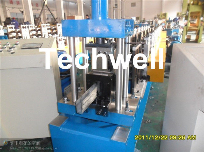 HRC, zyklische Blockprüfung, GI, U-Profilstäbe Purlin-Rolle der Stations-5.5KW 12, die Maschine mit PLC-Kontrollsystem bildet