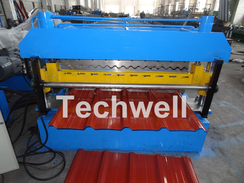18 Formstations-Dach-Platten-Rolle, die Maschine, Doppelbogen-Rolle bildet Maschine bildet