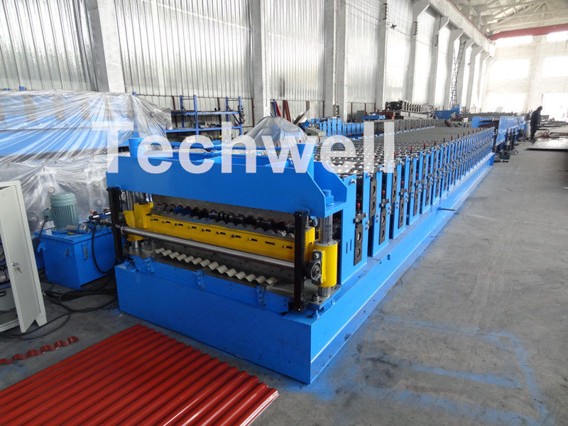 18 Formstations-Dach-Platten-Rolle, die Maschine, Doppelbogen-Rolle bildet Maschine bildet