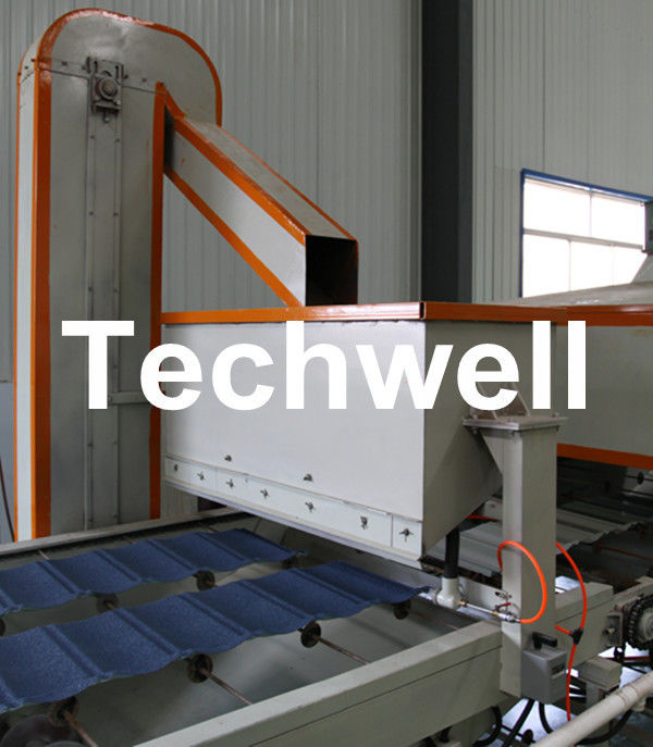 Färben Sie Metallüberzogene Dachplatte-Steinmaschine dauerhaft für hochwertige Gebäude Demostic