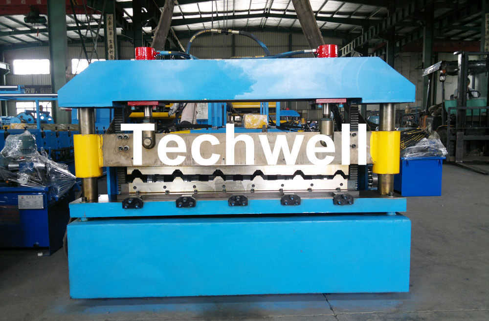 Metalltrapezoide Dach-Platten-Rolle, die Maschine für die Herstellung der trapezoiden Dach-Platte bildet