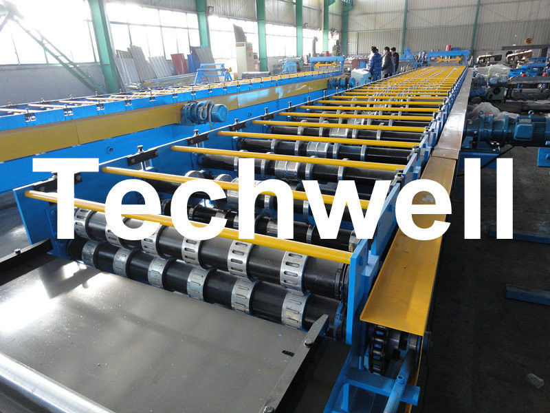 Hohe Präzisions-Stahlkonstruktions-Boden-Plattform-Rolle, die Maschine für Metalldecking-Blatt bildet