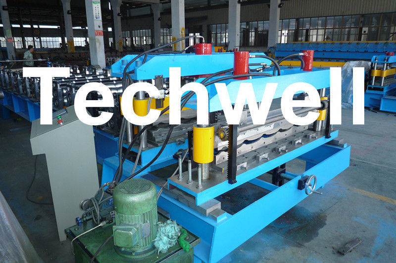 Wellen-Fliese/Farbstahlfliesen-Rolle, die Maschine mit Touch Screen PLC-Kontrollsystem bildet