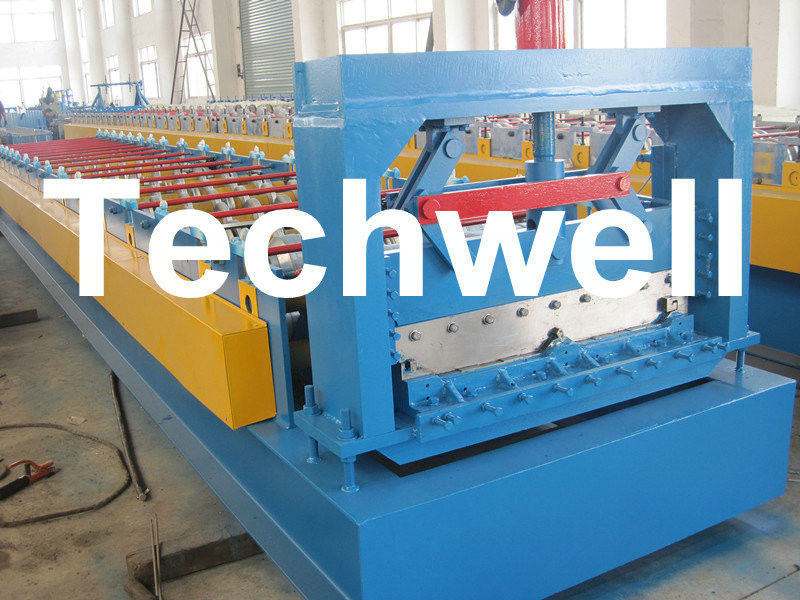 Manuelle, hydraulische Decoiler-Klipp-Verschluss-Profil-Stehfalz-Dach-Platten-Rolle, die Maschine bildet