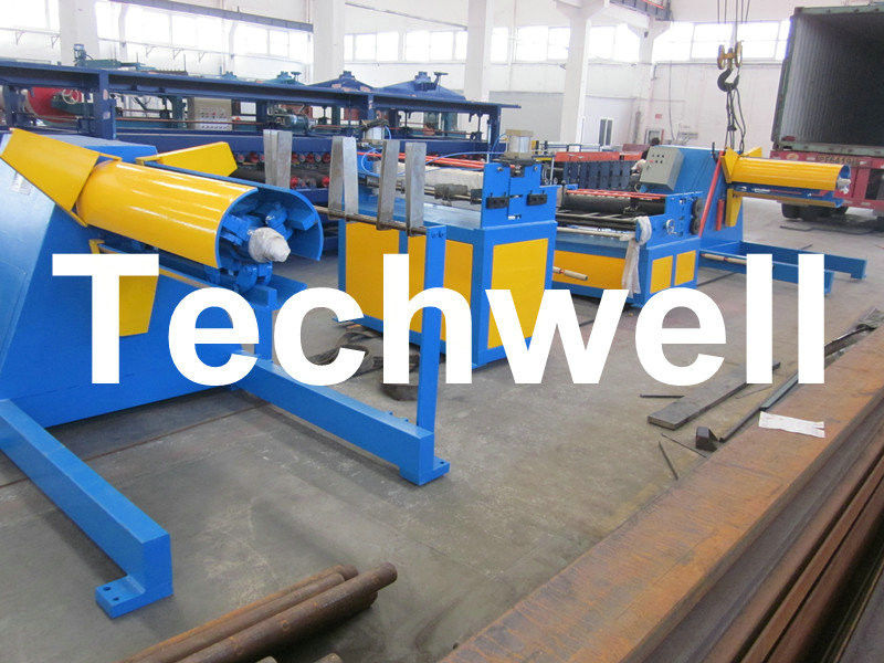 Q235/Q350 0,2 - 2.0mm Kohlenstoffstahl, Farbeinfache aufschlitzende Schneidemaschine-Stahllinie
