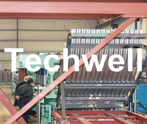 18 Formstations-Metallplatte gewellte Rolle, die Maschine für Silo bildet
