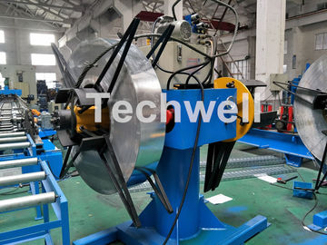 Manual / Hydraulic Double Head Decoiling Machine With 0-15m / Min Uncoiling Speed
